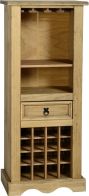 See more information about the Corona Wine Rack (1 Drawer) - DISTRESSED WAXED PINE