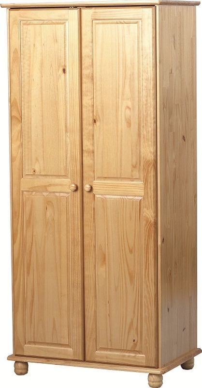 Sol 2 Door Wardrobe - ANTIQUE PINE