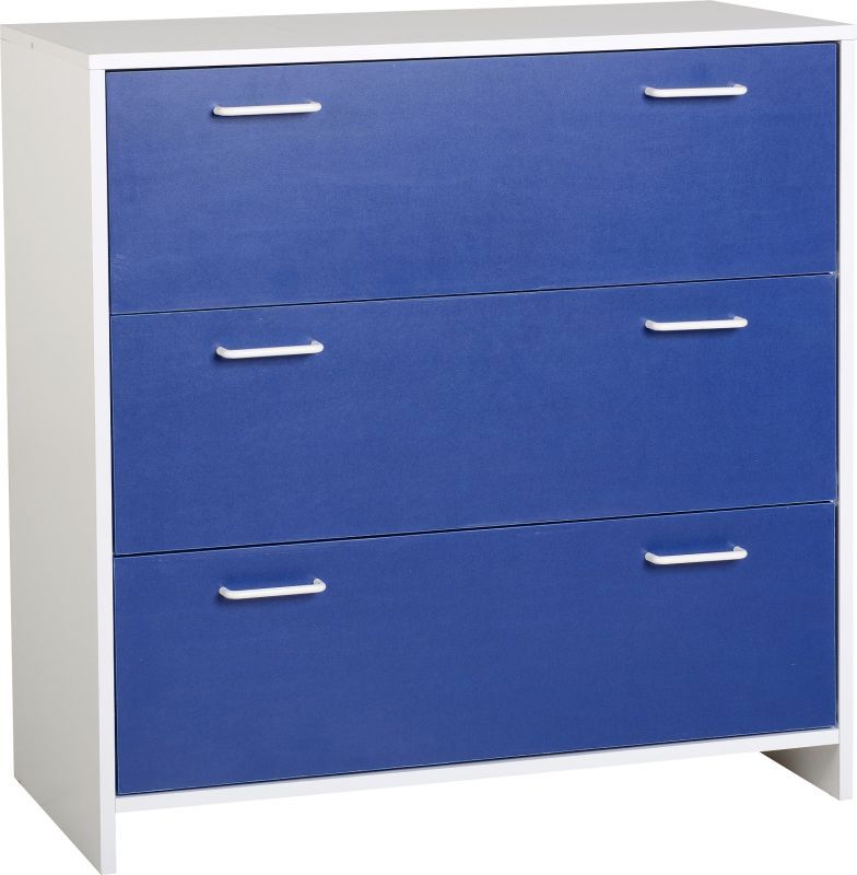 Lollipop 3 Drawer Chest - WHITE/BLUE