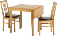 See more information about the Vienna Drop Leaf Dining Set - MEDIUM OAK/BROWN