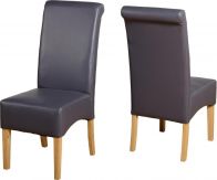 See more information about the G10 Leather Style Dining Chair - CHARCOAL