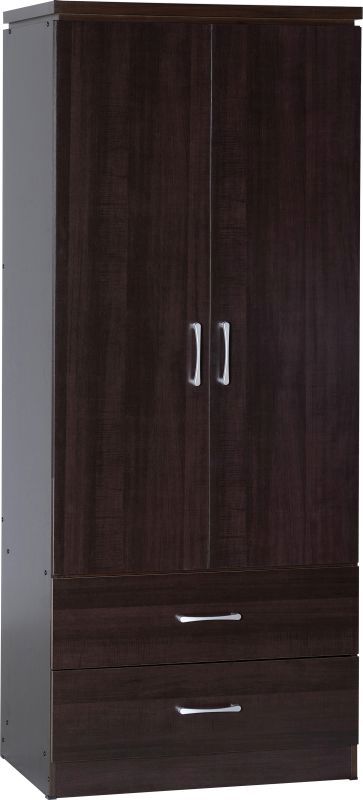 Charles 2 Door 2 Drawer Wardrobe - WALNUT