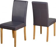 See more information about the G3 Leather Style Dining Chair - CHARCOAL