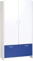 See more information about the Lollipop 2 Door 1 Drawer Wardrobe - WHITE/BLUE