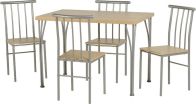 See more information about the Denton Dining Set - BEECH/SILVER