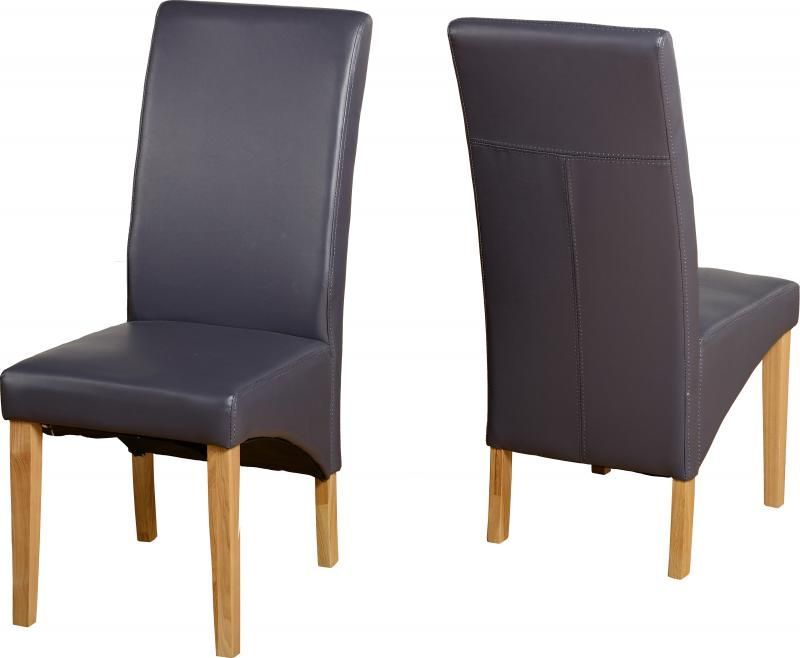 G1 Leather Style Dining Chair - CHARCOAL