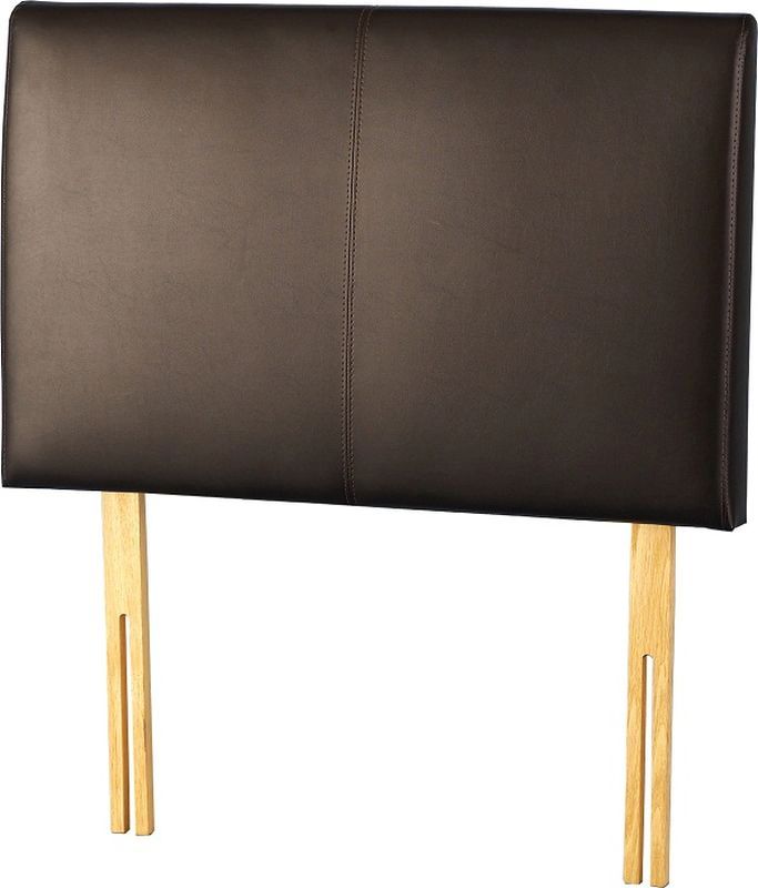 Palermo Leather Style Single Headboard - Expresso Brown