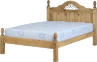 See more information about the Corona Scroll Double Bed - Distressed Waxed Pine