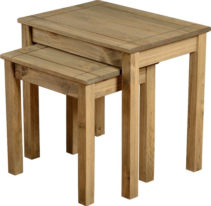 Panama Nest Of 2 Tables - NATURAL WAX