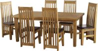 See more information about the Tortilla Dining Set (Distressed Waxed Pine) - Brown