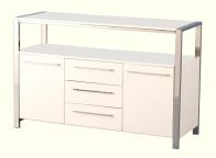 See more information about the Charisma 2 Door 3 Drawer Sideboard - WHITE GLOSS