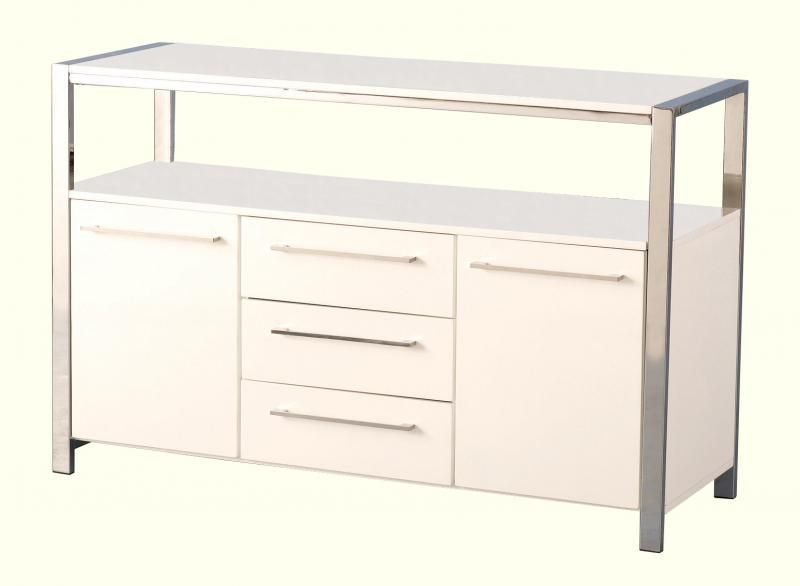 Charisma 2 Door 3 Drawer Sideboard - WHITE GLOSS