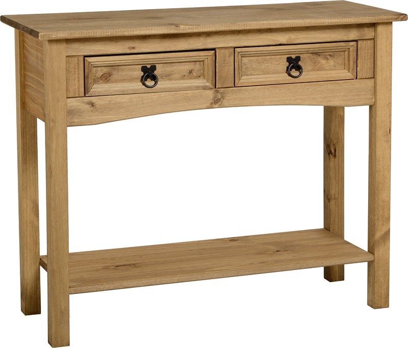 Corona 2 Drawer Console Table with Shelf