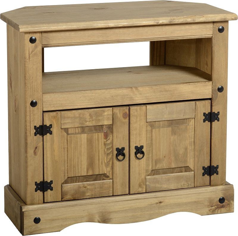 Corona Rustic Style Corner TV Cabinet