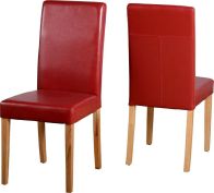 See more information about the G3 Leather Style Dining Chair - RUSTIC RED