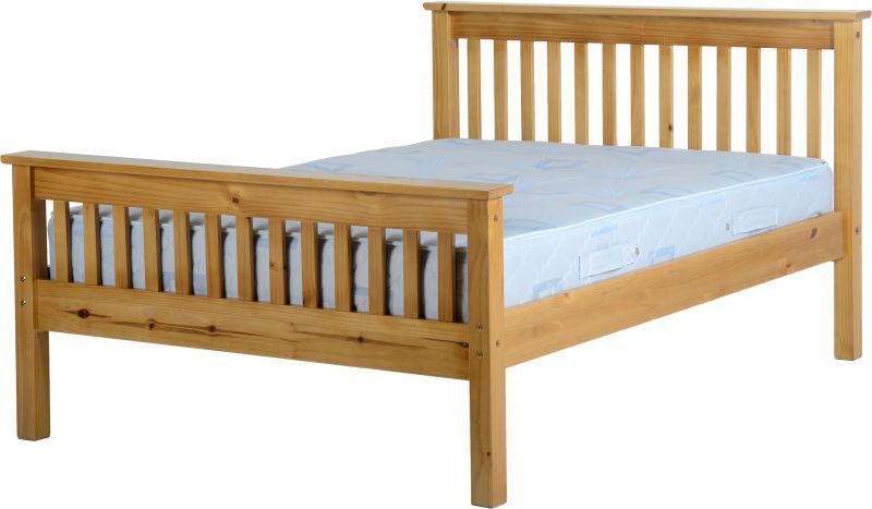 Monaco Double Bed - Antique Pine