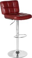 See more information about the Hudson Swivel Bar Chair With Gas Lift (PAIR) - RED PU/CHROME