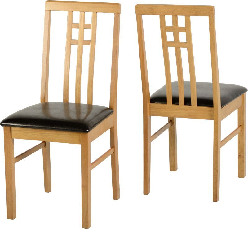 Vienna Dining Chair (SINGLE) - MEDIUM OAK/BROWN