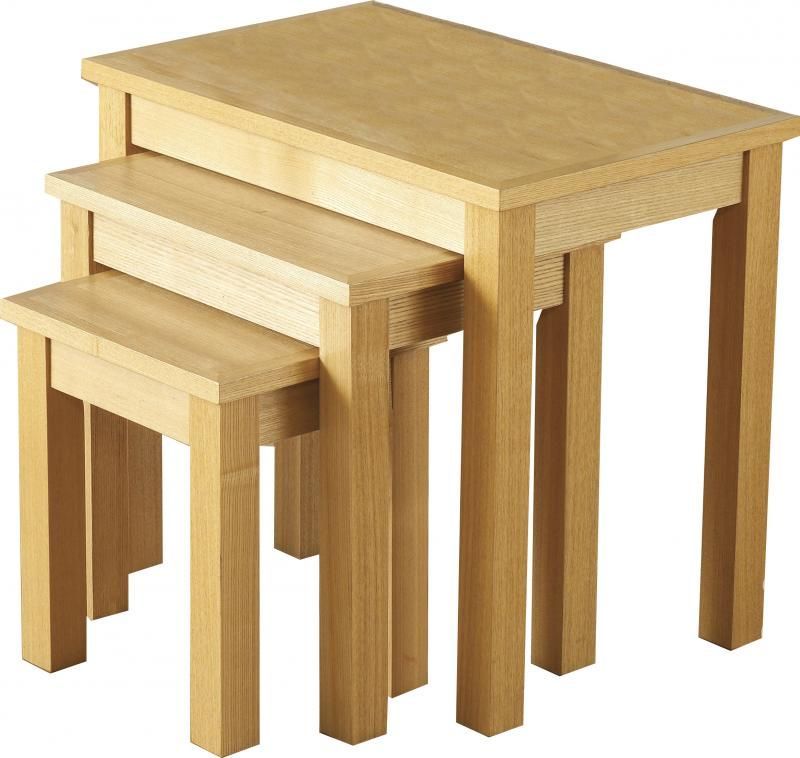 Oakleigh Nest of Tables - NATURAL OAK VENEER