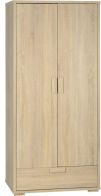 See more information about the Cambourne Contemporary Wardrobe (2 Door 1 Drawer) - SONOMA OAK