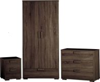 See more information about the Cambourne Bedroom Set (Bedside Drawers, Wardrobe & Chest) - DARK SONOMA OAK