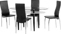 See more information about the Berkley Dining Set - BLACK/FROSTED