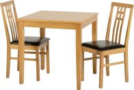 See more information about the Vienna Dining Set - MEDIUM OAK/BROWN