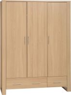 See more information about the Kingston Modern Wardrobe (3 Door) - EURO OAK