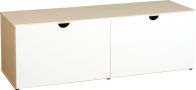 See more information about the Fusion Flat Screen TV Unit (2 Drawer) - IVORY MAPLE/WHITE