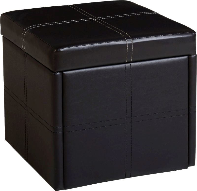 Unity Leather Storage Stool - EXPRESSON BROWN