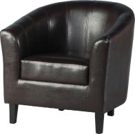 See more information about the Tempo Leather Tub Chair - EXPRESSO BROWN