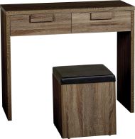 See more information about the Cambourne Dressing Table Set (2 Drawer) - DARK SONOMA