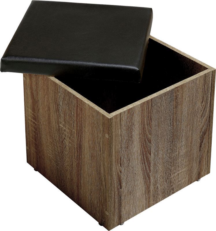 Cambourne Storage Stool - DARK SONOMA OAK