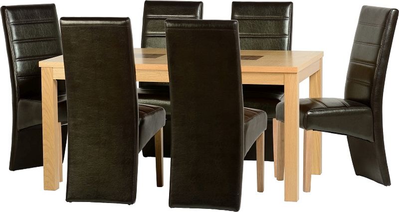 Wexford 59 inch Dining Set - G5 - OAK/WALNUT/EXP BROWN