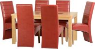 See more information about the Wexford 59 inch Dining Set - G5 - OAK/WALNUT/RUSTIC RED