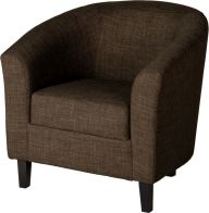 See more information about the Tempo Tub Chair - DARK BROWN FABRIC