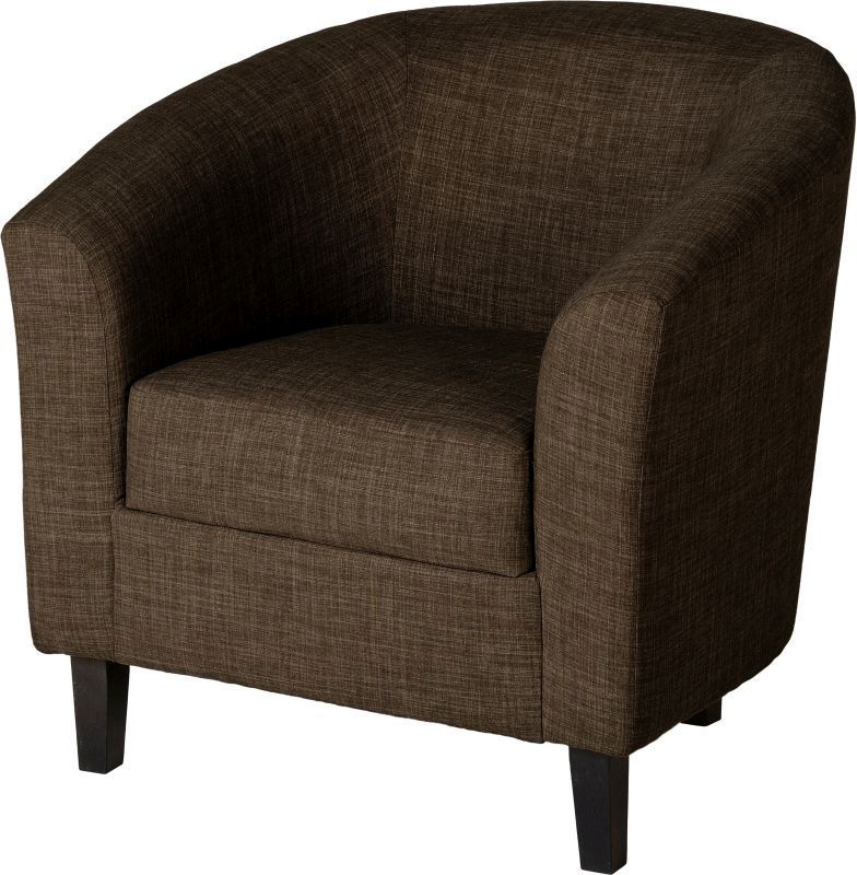 Tempo Tub Chair - DARK BROWN FABRIC