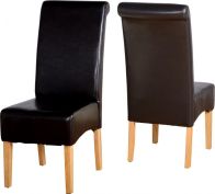 See more information about the G10 Leather Style Dining Chair - EXPRESSO BROWN