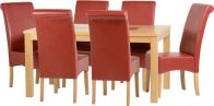 See more information about the Wexford 59 inch Dining Set - G10 - OAK/WALNUT/RUSTIC RED