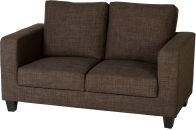 See more information about the Tempo Two Seater Sofa in a box - Dark Brown Fabric