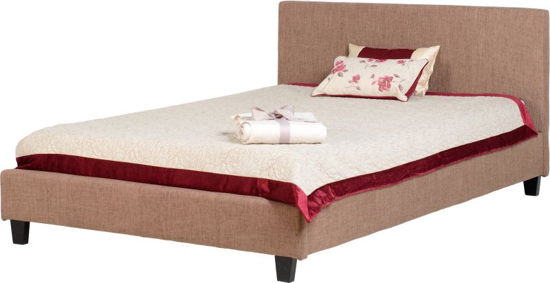 Prado King Size Bed - Sand Fabric