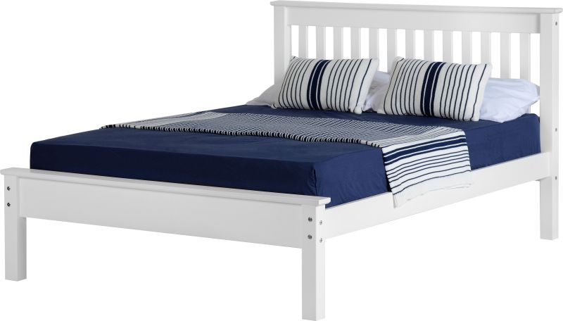 Monaco King Size Bed - White