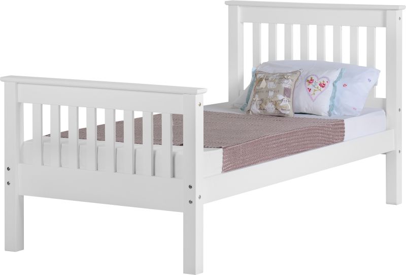 Monaco Single Bed - White