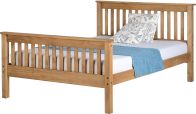 See more information about the Monaco Double Bed - Distressed Waxed Pine