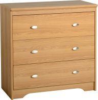 See more information about the Regent 3 Drawer Chest in Teak Effect Veneer