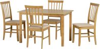 See more information about the Selina 45" Dining Set in Natural Oak/Cream