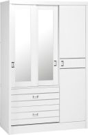 See more information about the Jordan 3 Door 2 Drawer Sliding Mirrored Wardrobe