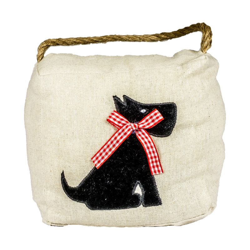 Applique Cube Door Stop Dog