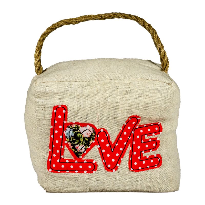 Applique Cube Door Stop Love