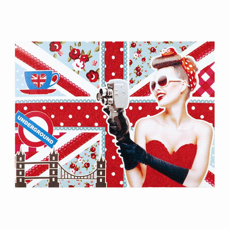 Glitter Canvas Art Union Jack 50cm x 70cm